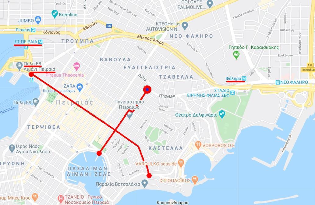 Apartment Center Piraeus Location Kastella Passalimani Port Eksteriør bilde